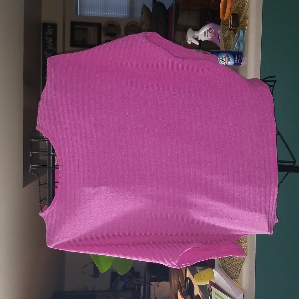 Pink knitted sweater